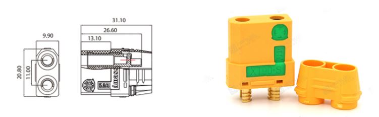 Anti spark connector XT90S Anti spark connector XT90S
