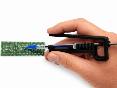 Spoty micro-dot solder paste dispenser for small SMD pads as 0402