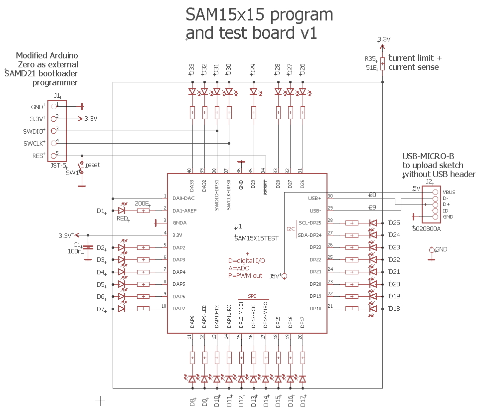 SAM15x15 test fixture circuit SAM15x15 test fixture circuit