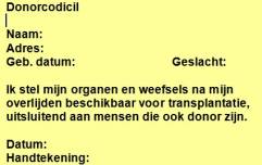 Verbeterd donorcodicil Verbeterd donorcodicil