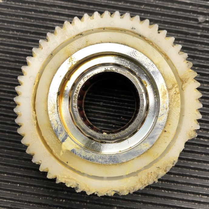 Broken nylon helix gear Yamaha ebike PW motor